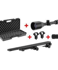 PACK LUNETTE DE HUTTE RTI + COLLIERS + SUPPORT ANTI-RECUL + BONNETTE + MALLETTE